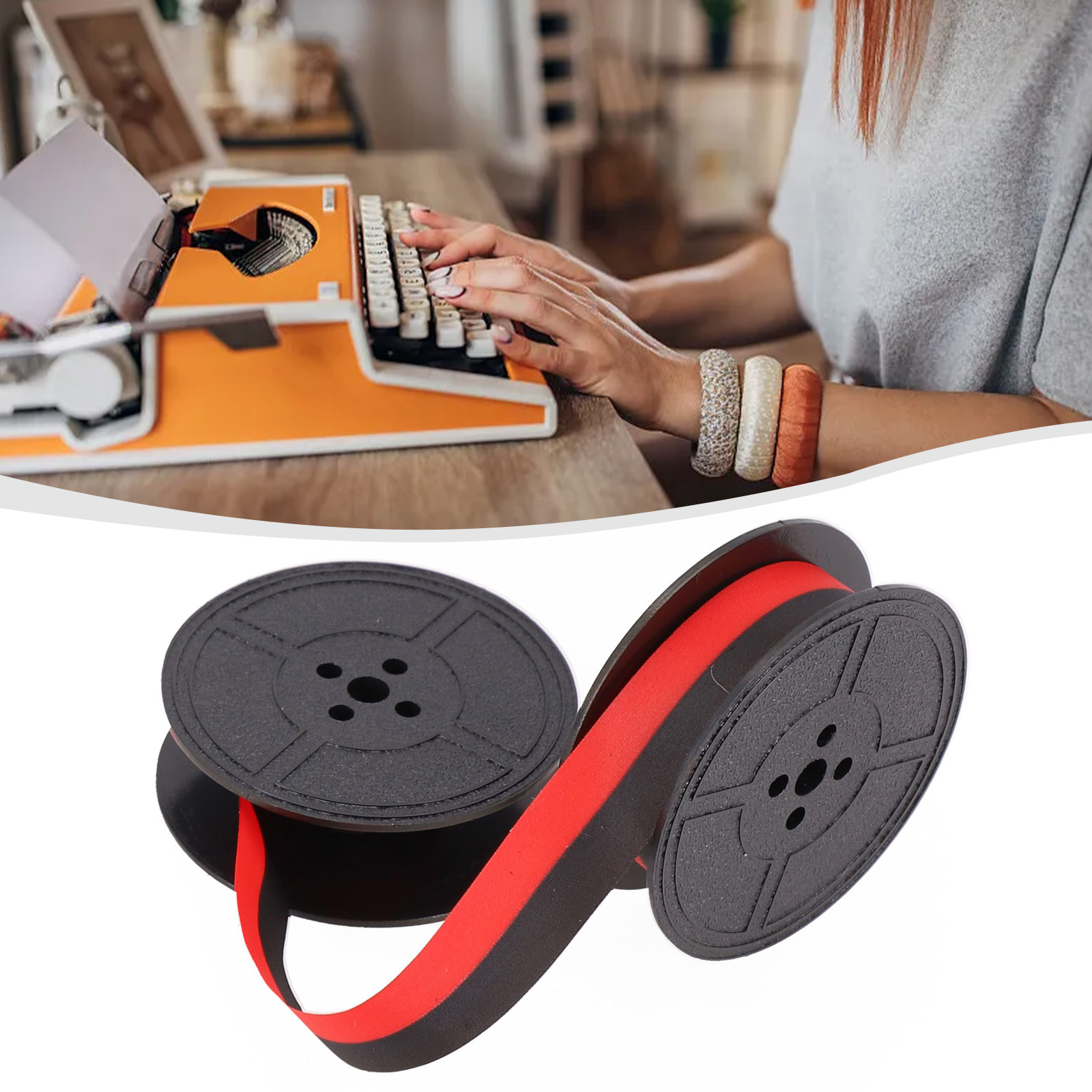 Typewriter Ribbon Roll - 1 Set Typewriter Ink Ribbon Portable