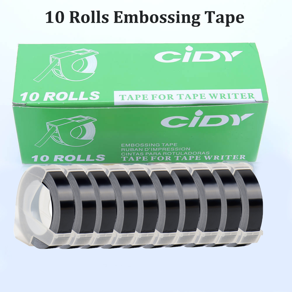 10Rolls 3D Embossing Tape Refi - đánh giá và giá Typewriter Ribbon Roll