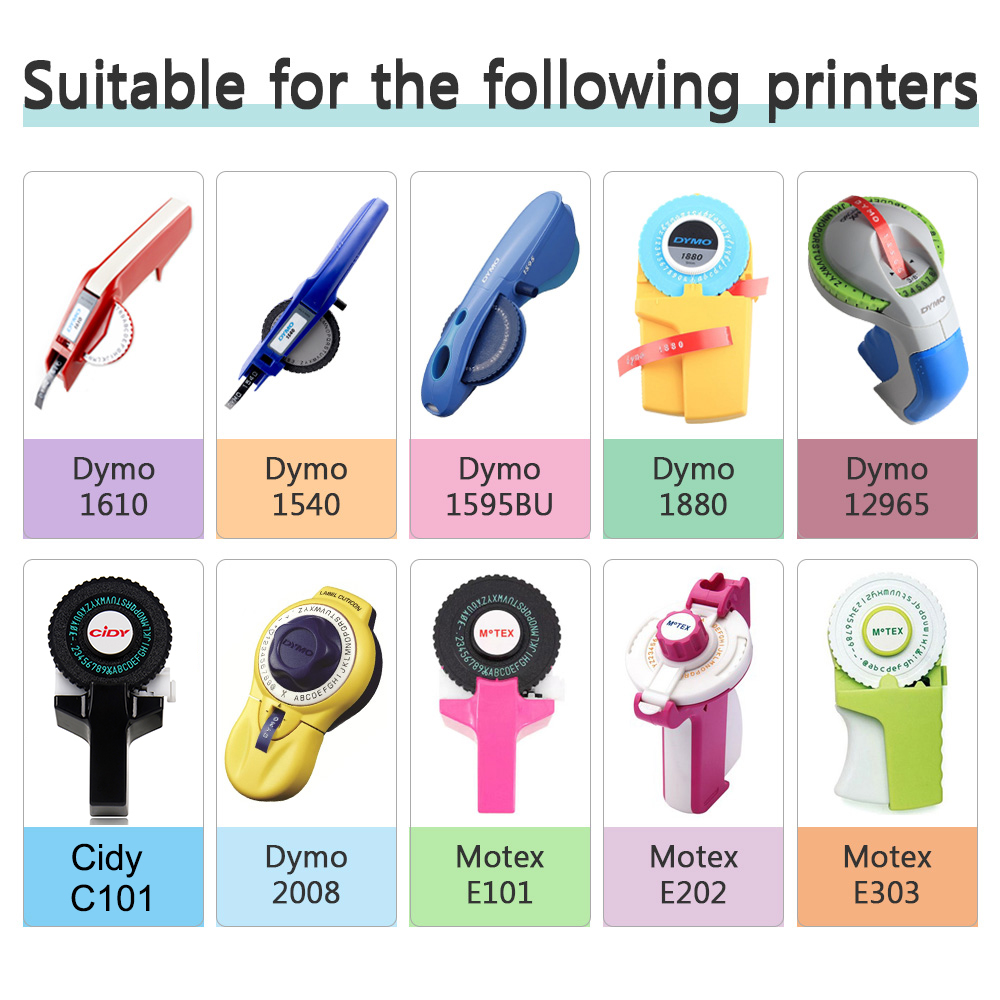 10Rolls 3D Embossing Tape Refi - đánh giá và giá Typewriter Ribbon Roll